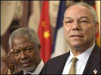 Colin Powell a Kofi Annan