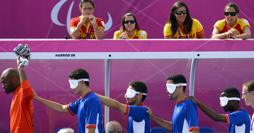 Blind footballers at the Paralympics