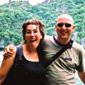 Sheila and Nigel McKinney at the Racha Prapa Dam in the Khao Sok National Park