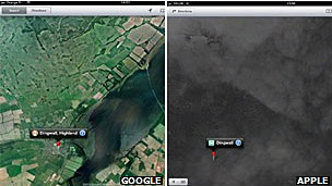 Mapas de Google y Apple