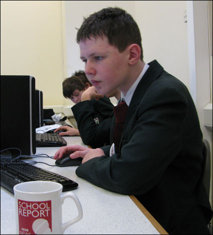 Pupils at Keswick School during BBC News School Report