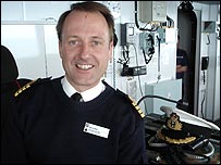 Captain Paul Bennett of HMS Daring
