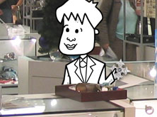 Tim at the jewellery counter