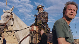 Terry Gilliam with Jean Rochefort on the set of the ill-fated The Man Who Killed Don Quixote, as captured in Lost In La Mancha