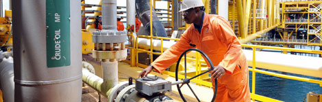 A Nigerian oil worker