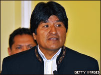 O presidente da Bolívia, Evo Morales