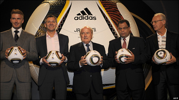 David Beckham and friends at the World Cup launch 