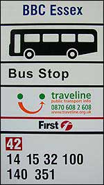 bus stop sign
