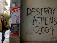 Grafitti odpůrců olympiády