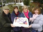Beechgrove Garden team with 30th birthday cake
