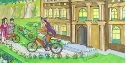 يوه ماڼۍ او زردريڅې: بايسکل