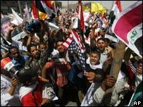 Manifestação em Bagdá