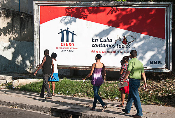 Publicidad del censo de población que se iniciará el próximo 15 de septiembre. (Foto: Raquel Pérez)