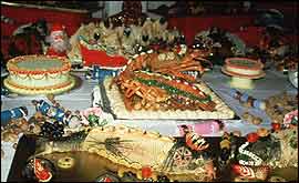 A great spread of festive food