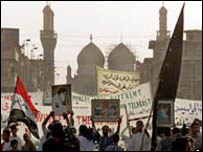 Antiamerická demonstrace v Iráku