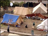 Irak'ta bir mülteci kampı