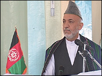 حامد کرزی در شیندند