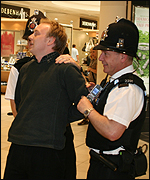 Tom Warmington is'arrested'