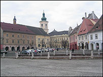 Sibiu, parcare în Piaţa Mică