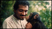 Bala Amarasekaran and Bruno the chimp