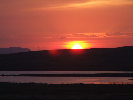 sunrise over Ronay, viewed from Balivanich