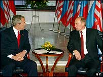 George Bush şi Vladimir Putin