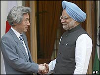 وزیراعظم جانی چیرو کوئی زومی اور وزیرِ اعظم من موہن سنگھ