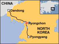 Vlaky se srazily v severokorejském městě Jong-čon