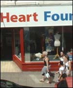 One of the charity shops