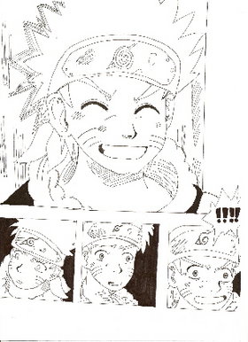 A hand-drawn clip from the 2nd Manga Volume of Naruto