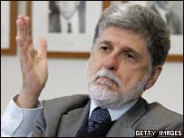 O ministro das Relações Exteriores, Celso Amorim