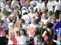 Children at St Peter's School, Raunds