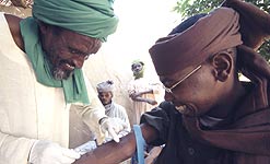 Taking blood samples in Chad, picture by David Evans ©