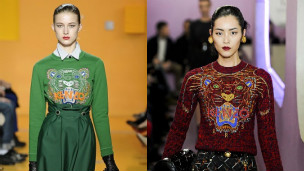 在女装中大胆使用老虎头和鲜艳色彩