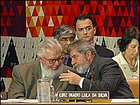 Lula com o secretário-geral da OIT, Juan Somavia. Foto: Ricardo Stuckert, Agência Brasil