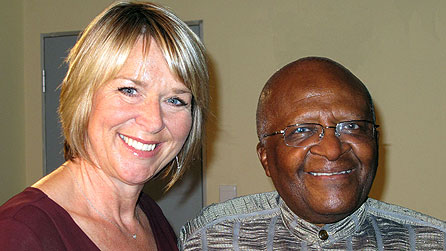 Fern Britton and Archbishop Desmond Tutu