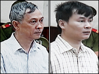 Nhà báo Nguyễn Văn Hải và Nguyễn Việt Chiến 