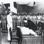 The Japanese sign the surrender