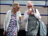 Ladies on Brighton Pier