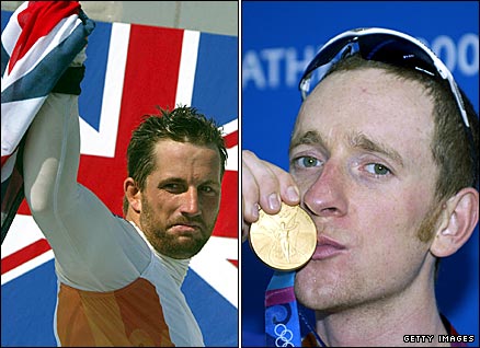 GB sailor Ben Ainslie (left) and cyclist Bradley Wiggins