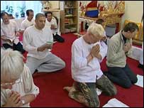Stan Collymore at a Buddhist retreat