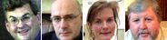 Image of (from left to right): Peter Shirlow, Brendan McAllister, Karin Eyben and David McKittrick