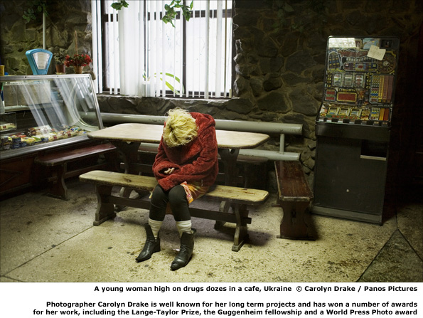 A young woman n a cafe, Ukraine