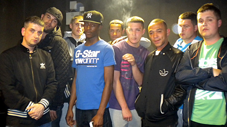 Some of the members of the Newport grime scene 