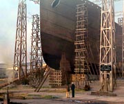 Computer-generated reconstruction of the Titanic