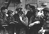 Canadians on a destroyer after Dieppe