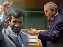 Mahmoud Ahmadinejad şi George Bush