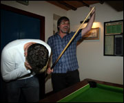 Roger Bara beating Brent Pilnick at Pool