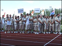 The Island Games athletes prepare to leave.