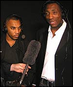 Junior Witter and Johnny Nelson commentate for BBC